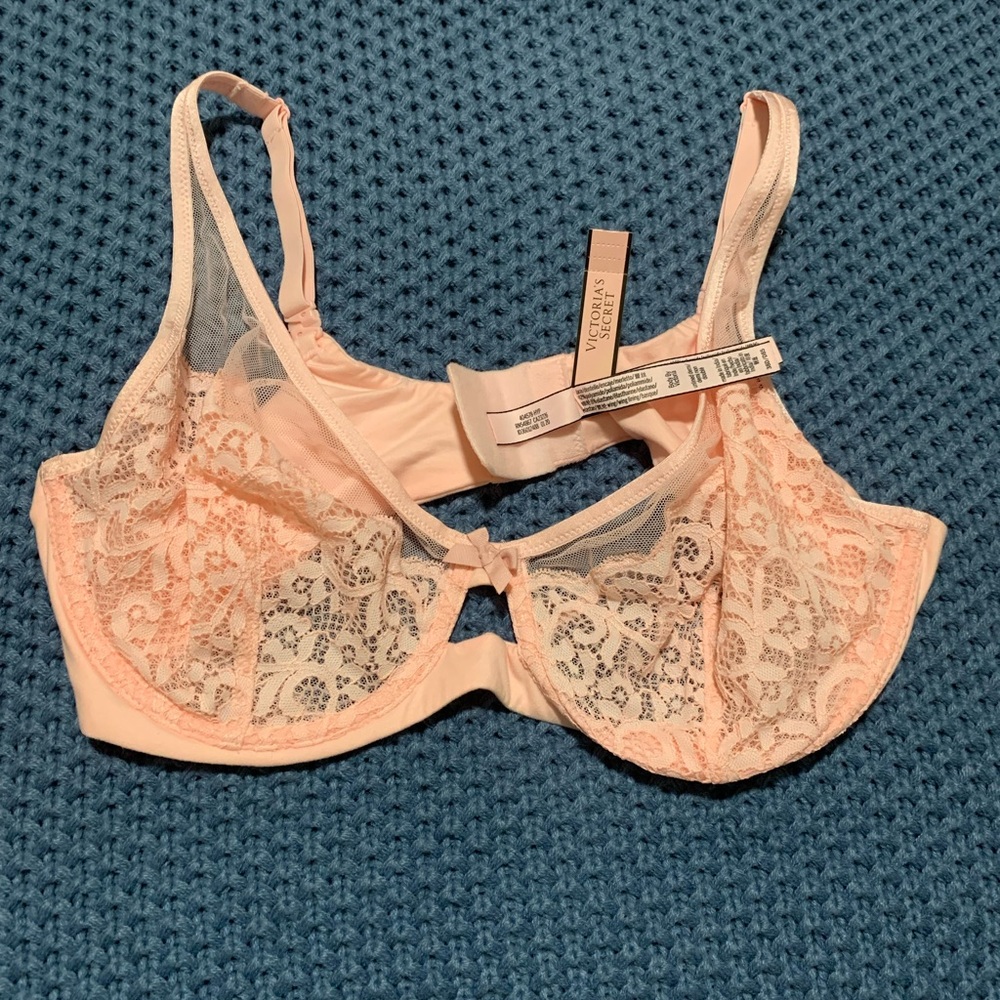 NWT Victoria's Secret Body by Victoria Blush Lace Bra Size 38D